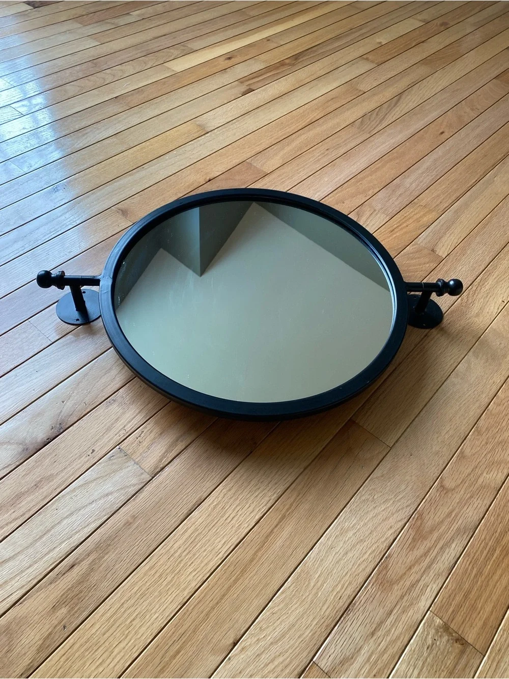 Hobby Lobby Round Black Metal Pivot Wall Mirror